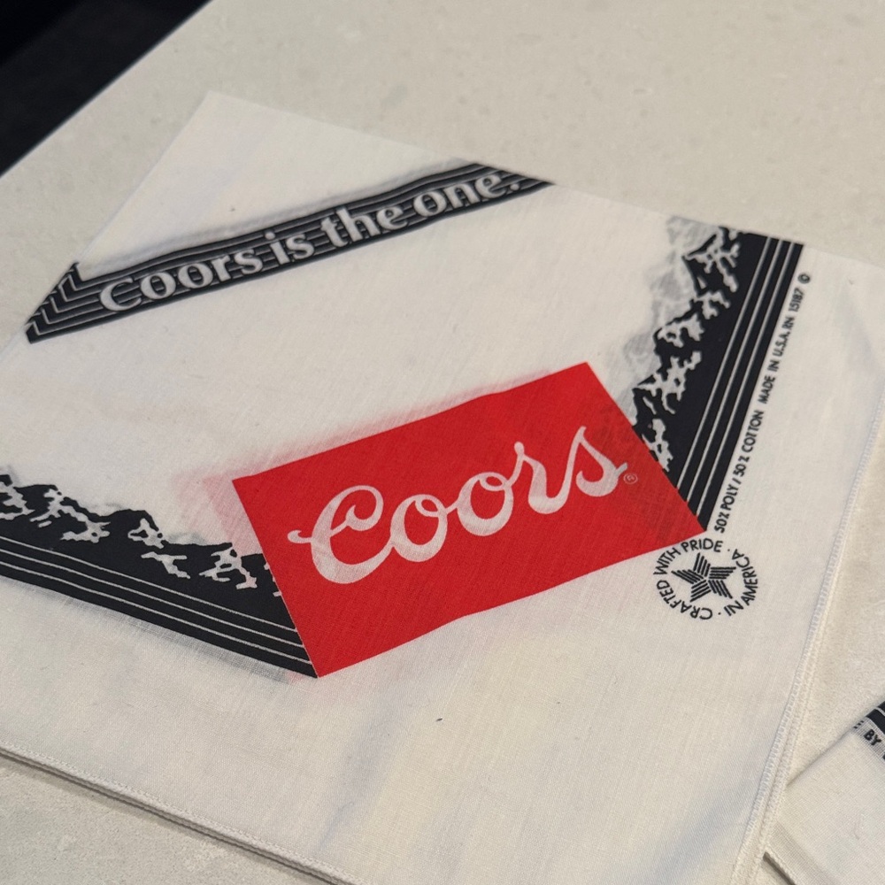 Coors White and Red Men's Scarf - Picture 2 of 5
